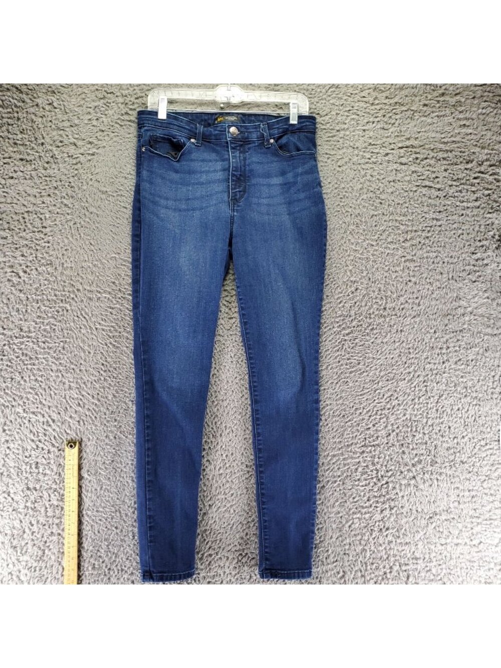 Lee Jeans Womens 10 Long Blue Skinny Leg Mid Rise Stretch